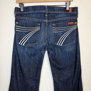 7 For All Mankind Dark Blue Flare Jeans